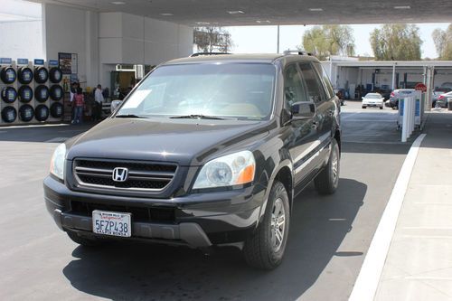 2004 honda pilot ex sport utility 4-door 3.5l- 4wd-  auto w/leather/dvd black