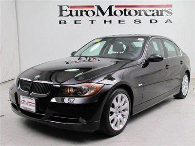 Black automatic navigation leather 335i used 4 door twin turbo low miles dc 07