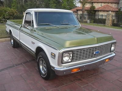 Chevy c10 cheyenne super: lwb, 350, auto, ps, pdb, a/c, runs great, original !!