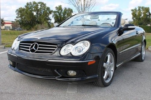 2004 mercedes clk 500 convertible, nav, xenon lights, keyless-go, clean carfax