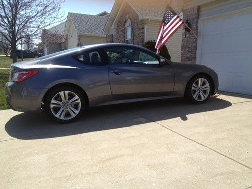 2 door coupe - dark silver with brown leather interior -