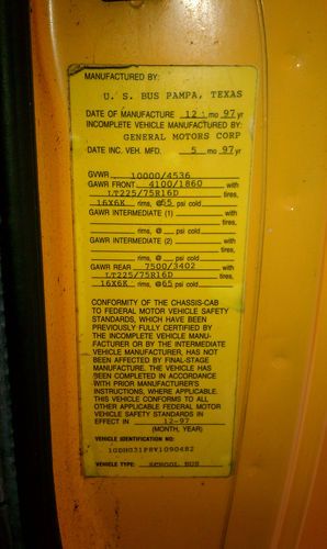 1997 GMC Savana 3500 SCHOOL BUS, US $5,900.00, image 6