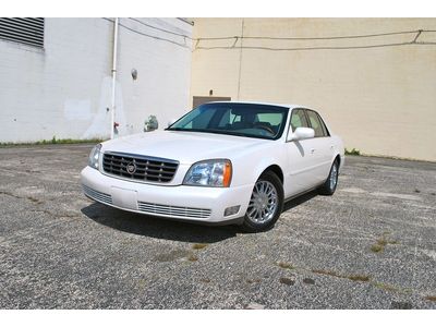 2005 cadillac deville dhs! white diamond! no reserve! runs new! must see!