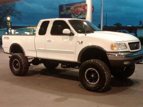 2003 ford f-150 xl extended cab pickup 4-door 5.4l lifted 4wd lift kit white tir
