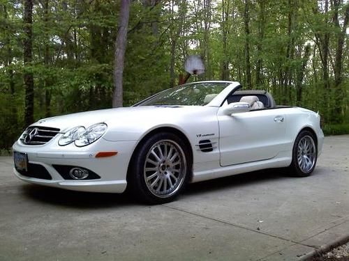 Wow! 2007 sl55 amg mercedes benz hard top convertible rare white