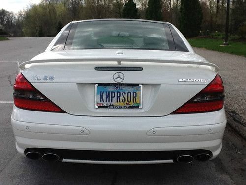 WOW! 2007 SL55 AMG Mercedes Benz Hard Top Convertible Rare White, image 4