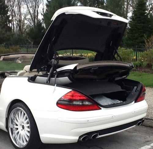 WOW! 2007 SL55 AMG Mercedes Benz Hard Top Convertible Rare White, image 5