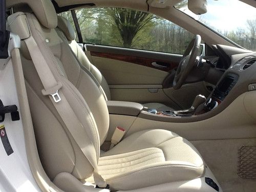 WOW! 2007 SL55 AMG Mercedes Benz Hard Top Convertible Rare White, image 11