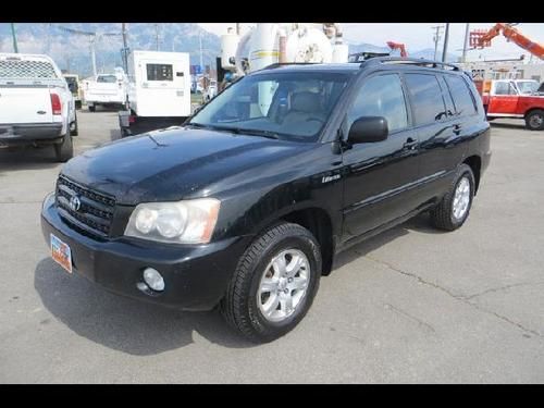 2003 toyota highlander suv limited 4wd loaded! leather, dvd