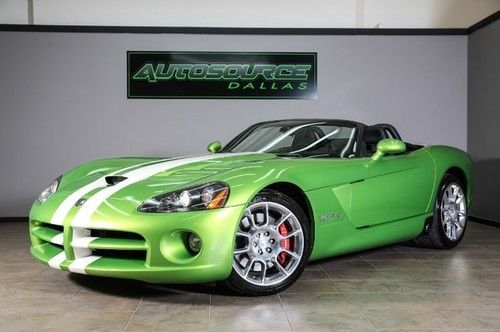 2008 dodge viper srt-10, snakeskin green, ceramic coated headers! we finance!