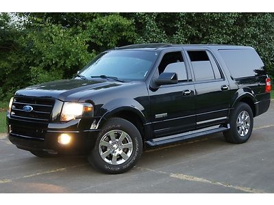 2007 ford expedition el limited all black 1-owner off lease 100% hwy miles