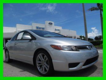 07 silver manual:6-speed 2l i4 i-vtec lev si sport coupe *sport pedals *florida