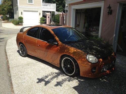 2005 dodge srt4 orange blast carbon fiber modified