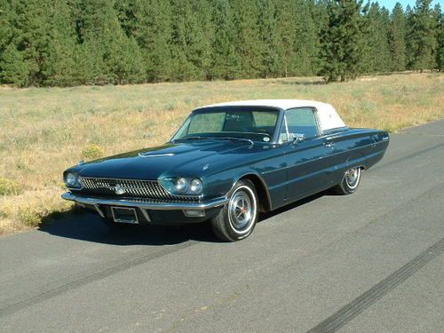1966 ford thunderbird! q code 428! factory parchment leather! rare! rare! nice!