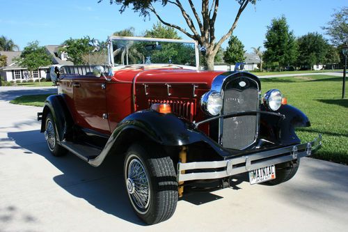 1931 ford model a phaeton "replicar" made by glassic of west palm beach, florida