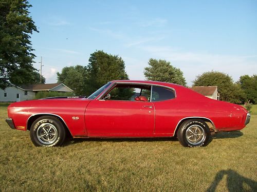 1970 Chevelle SS 396 **Red on Red**Original paint**Cowl Induction**Build sheet**, image 2
