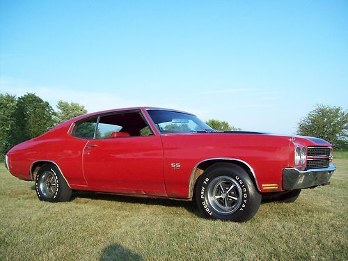 1970 Chevelle SS 396 **Red on Red**Original paint**Cowl Induction**Build sheet**, image 3