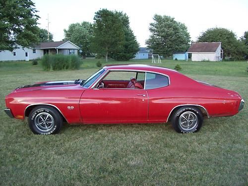 1970 Chevelle SS 396 **Red on Red**Original paint**Cowl Induction**Build sheet**, image 4