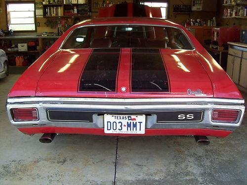 1970 Chevelle SS 396 **Red on Red**Original paint**Cowl Induction**Build sheet**, image 5