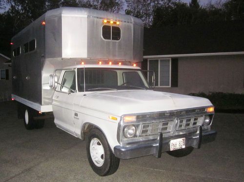 1973 ford f-350,59k orig.miles,cabover aluminum livestock/cargo/storage box