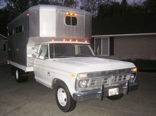 1973 ford f-350,59k orig.miles,cabover aluminum livestock/cargo/storage box