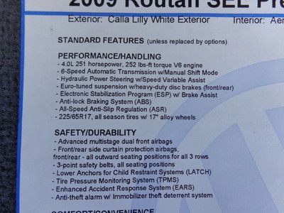 Florida 09 Routan SEL Navi DVD Ent. Clean Carfax Wint Pkg Pk Assist No Reserve !, image 57