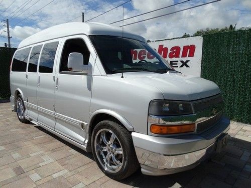 2008 chevy high top conversion custom van wheelchair lift lock down explorer lmt