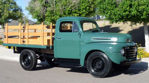 1950 ford f-1 stake bed pick up flathead v8 absolutely stunning rust free!!!