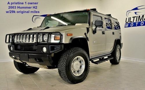2003 hummer h2--29k original miles--1 owner--clean carfax--all records-very nice