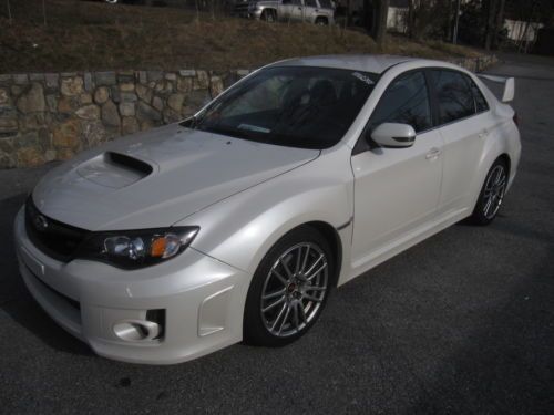 2011 subaru impreza wrx sti sedan satin white pearl 100% dealer maintained!