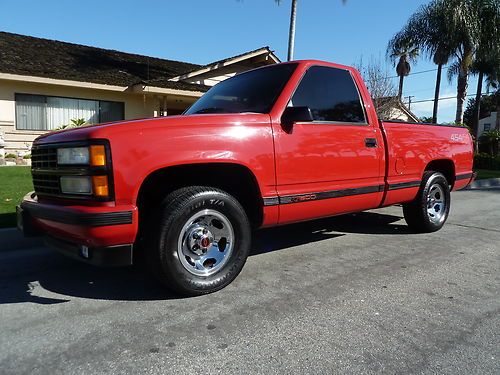 1992 chevy 1500 454ss pickup 454 ss clean original red @ no reserve! l@@k ss454!