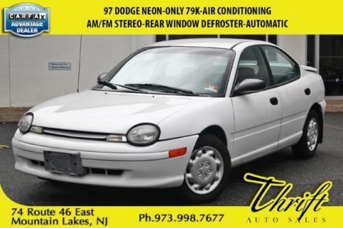 97 dodge neon-79k-air conditioning-am/fm stereo-rear window defroster-automatic