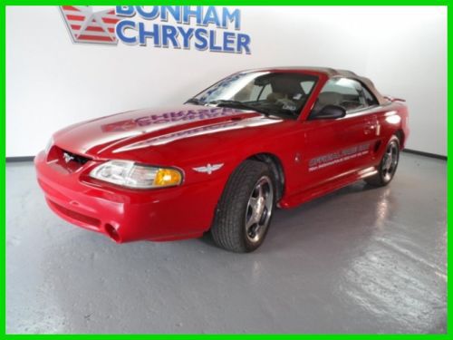 1994 cobra used 5l v8 32v convertible pace car 5.0 rare indy 500 race red