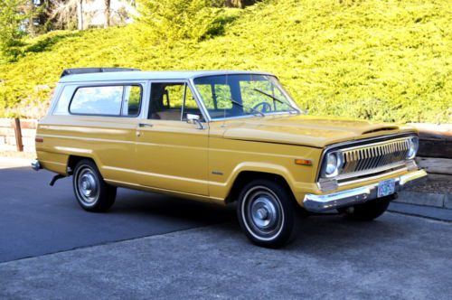 1975 jeep grand cherokee s (like wagoneer 2 door) 4x4 360 v8 automatic yellow