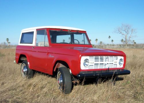 1966 ford bronco with dana 44 upgrade and power disk brakes, 3 speed, 6 cylider