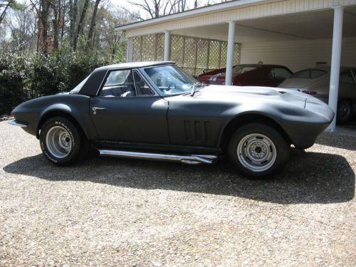 1966 chevrolet corvette hardtop convertible, formerly a 427/390 tuxedo black car