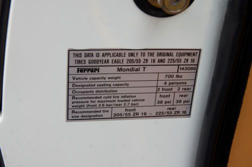 1989 Ferrari Mondial T Cabriolet Convertible 2-Door 3.4L, image 23