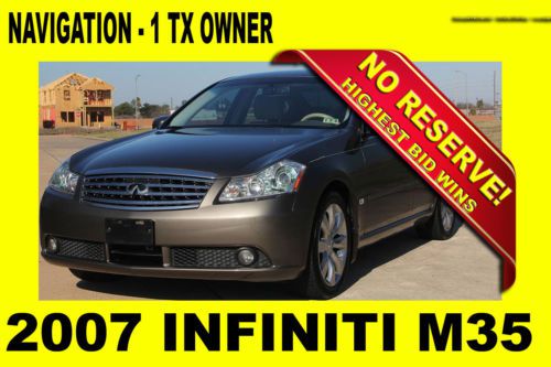 2007 infiniti m35,navigation,backup camera,rust free,1 tx owner,no reserve!!