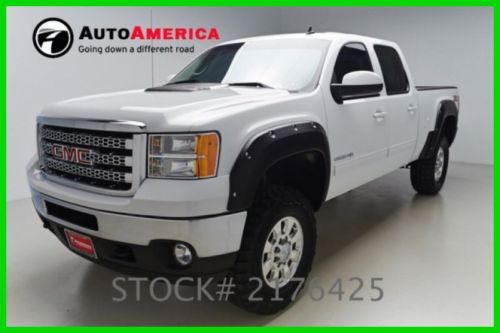 We finance! 35179 miles 2012 gmc sierra 2500hd slt lifted  turbo 6.6l v8 32v