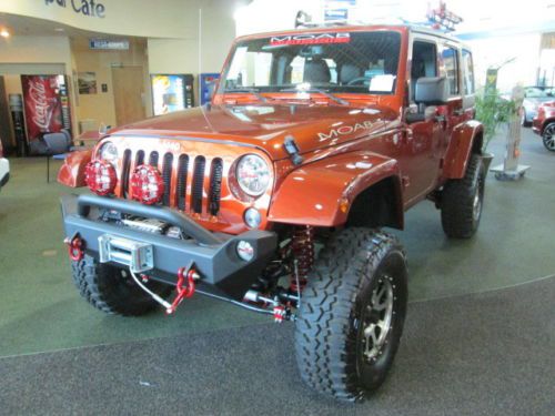 14 4x4 4wd lifted unlimited orange automatic leather miles:543 hard top
