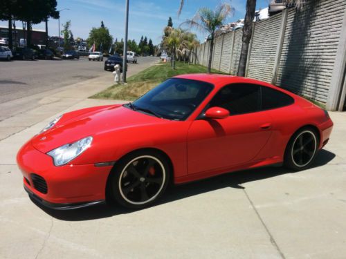 2002 porsche 911 996 c4s gaurds red turbo seats color matched interior tiptronic