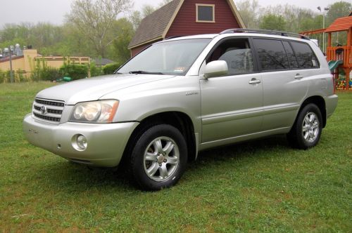 No reserve.. nice 2001 toyota highlander limited, runs great, 4 wheel drive,6 cd