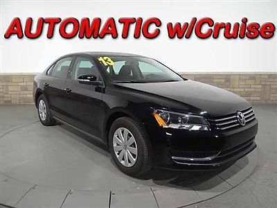 Volkswagen passat s low miles 4 dr sedan automatic gasoline 2.5l dohc i5 black