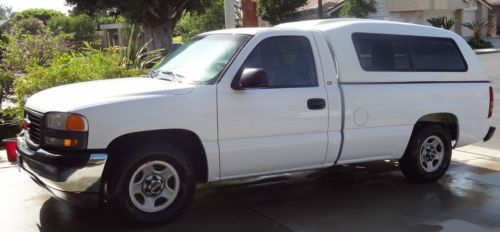 Gmc 1500 2 door truck with shell ~ 1999 ~ white