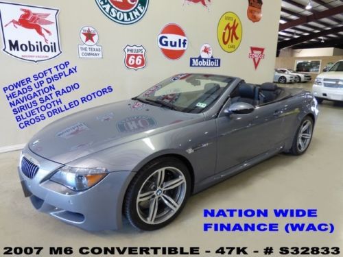 07 m6 conv,smg trans,pwr soft top,nav,hud,htd lth,b/t,19in whls,47k,we finance!!