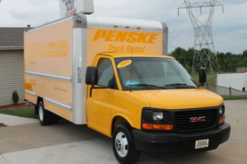 2009 gmc 3500 savana  box truck cube van 16 foot 1 ton cargo huge selection!!!!