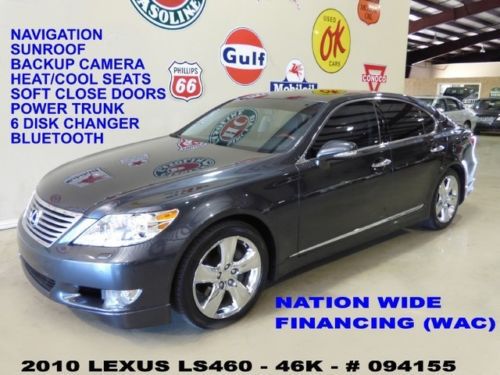 2010 ls 460,sunroof,nav,htd/cool lth,6 disk cd,19in chrome whls,46k,we finance!!