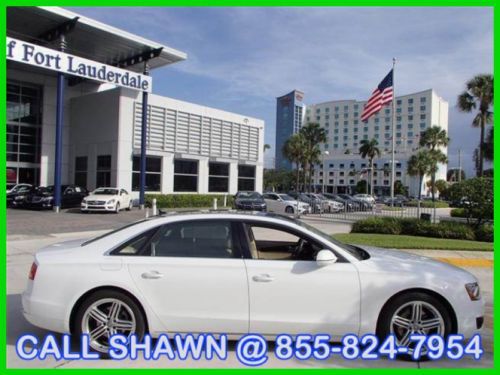 2013 audi a8l, white/tan, pano roof, bose, what a nice car, awd ,shawn bressman