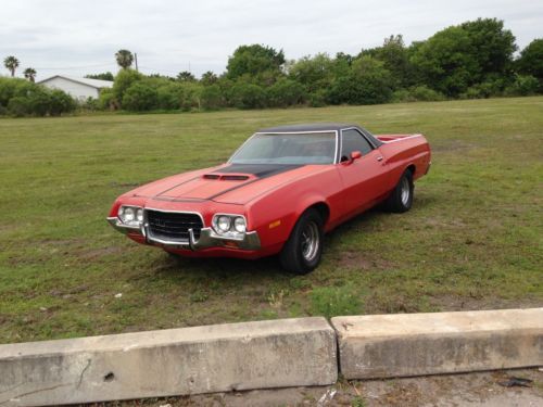 1972 ranchero gt500, rare q-code 351 cleveland 4-v cobra jet with a 4 speed