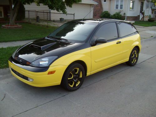 2003 ford focus zx3 ice cold a/c custom paint roush wing and scoop